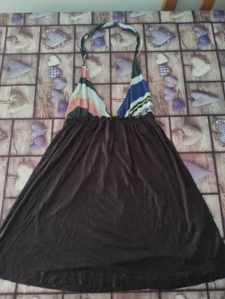 Top sin mangas marrón talla L