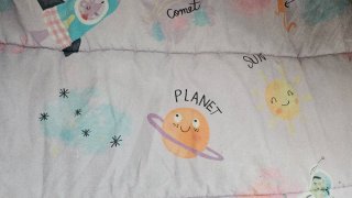 Edredón infantil unicornios o planetas cama 90cm.