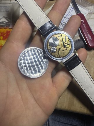 Eberhard mod 40 carica manuale oro/argento