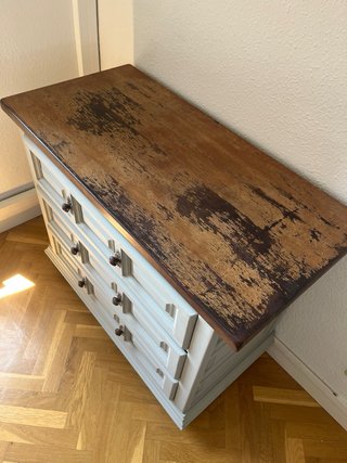 Cómoda antigua restaurada madera maciza