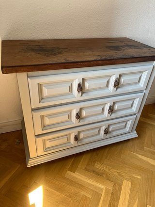 Cómoda antigua restaurada madera maciza