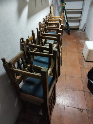 Sillas antiguas madera maciza