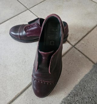 Mocassini donna pelle bordeaux flessibile
