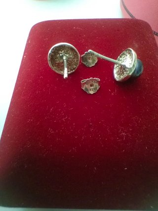 Pendientes de perlas y plata