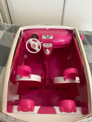 Coche Barbie Fiat 500 Rosa
