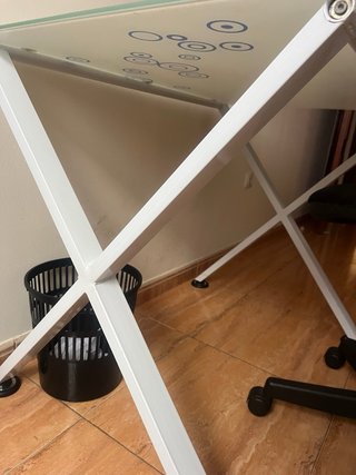 Escritorio y Silla Oficina Cristal