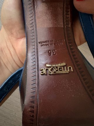 Sandalias Uterqüe Azul Tacon