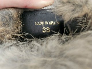 Botas de pelo marrones con plataforma
