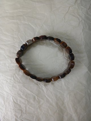 Pulsera de Topacio Azul y Blanco