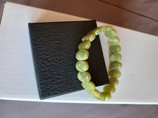 Pulsera de Topacio Azul y Blanco