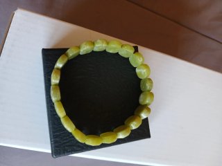 Pulsera de Topacio Azul y Blanco