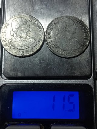 2 Monedas 2 Reales Carlos IV 1806-1808.
