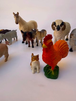 Set 21 animales de granja educativos