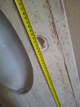 Encimera de mármol para lavabo con lavabo incluido