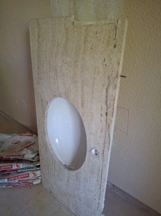 Encimera de mármol para lavabo con lavabo incluido