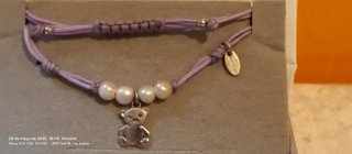Pulsera Lotus Silver Plata 925 Oso Perlas