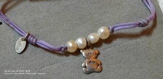 Pulsera Lotus Silver Plata 925 Oso Perlas