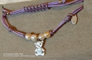 Pulsera Lotus Silver Plata 925 Oso Perlas