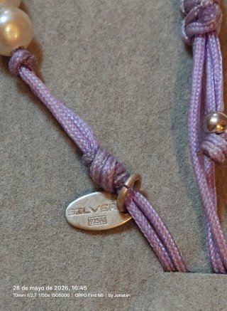 Pulsera Lotus Silver Plata 925 Oso Perlas