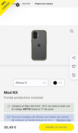 Funda RhinoShield iPhone 17 Verde