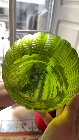 Vaso Murano Verde Alto Texturizzato 40cm