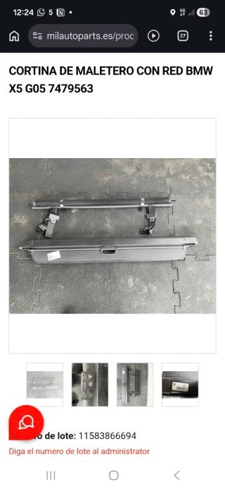 Asiento trasero BMW X5 + cortina y red