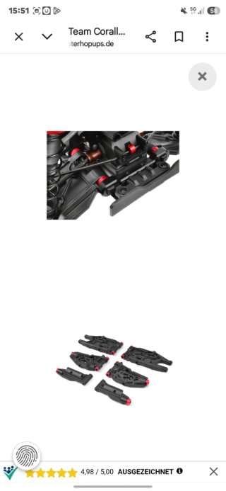 Coche RC Team Corally Asuga XLR Azul