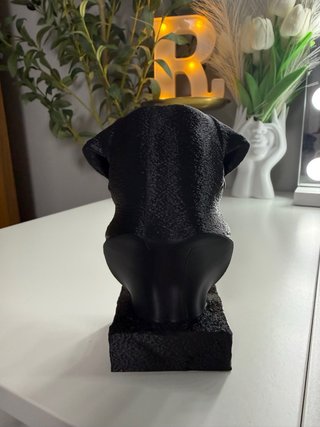 Busto Labrador Impresión 3D Negro