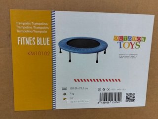 Trampolino elastico Fitness Blu 102 cm per esterni