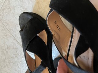 Sandalias tacón negras
