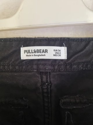 Pantaloni cargo Pulle Bear neri donna