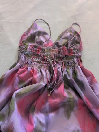 Vestido largo estampado verano