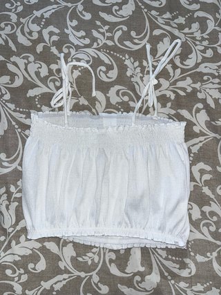 Top H&M blanco tirantes lazo