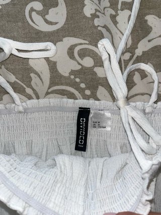 Top H&M blanco tirantes lazo