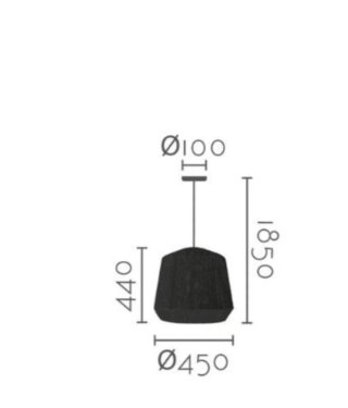 Lámpara diseño yute 45cm