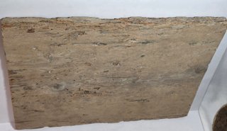 Antica Formella Legno con Dipinto Geometrico XVII