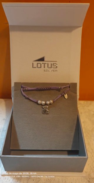 Pulsera Lotus Silver Plata 925 Oso Perlas