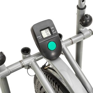 2 en 1 bicicleta elíptica con pantalla LCD, negro