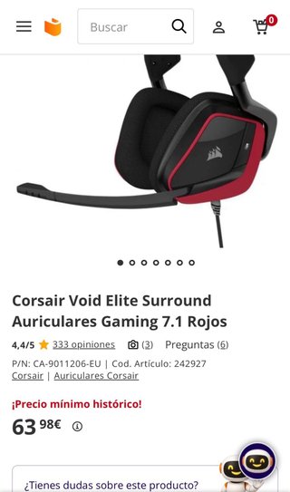 Auriculares Gaming Corsair Void Elite Surround 7.1