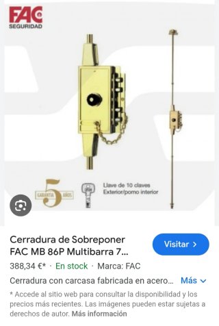 Cerradura Seguridad Fac