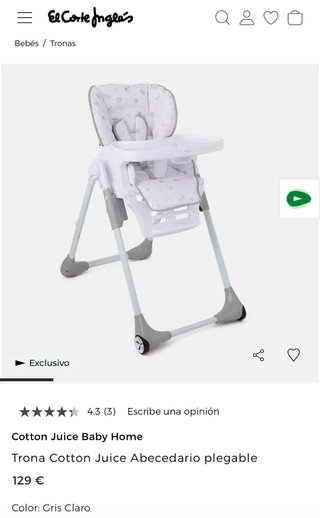 Trona plegable y reclinable