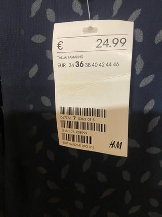 Vestido H&M negro y blanco sin estrenar.