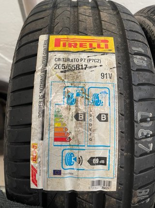 4x New 205/55 R17 91V Pirelli CinturatoP7 P7C2