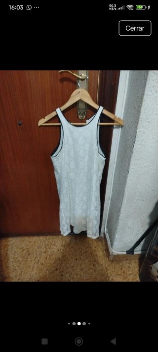 6 Vestidos ,uno blanco encaje talla única