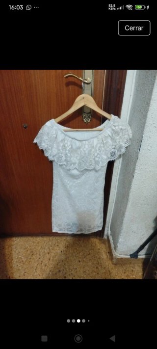 6 Vestidos ,uno blanco encaje talla única