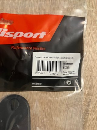 Guardabarros LED Motocross/Enduro Negro