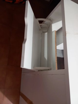 Zapatero blanco de madera Ikea