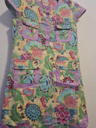 Vestido Almatrichi manga corta floral talla L