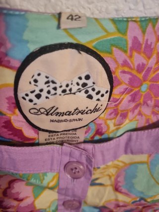 Vestido Almatrichi manga corta floral talla L