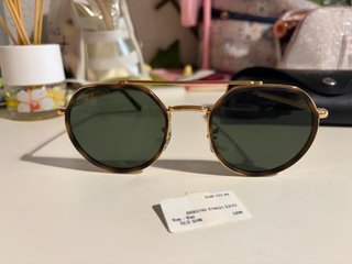 Gafas Ray-Ban Hexagonal Dorado Marrón